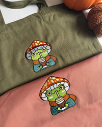 Autumn Froggie Organic Tote Bag
