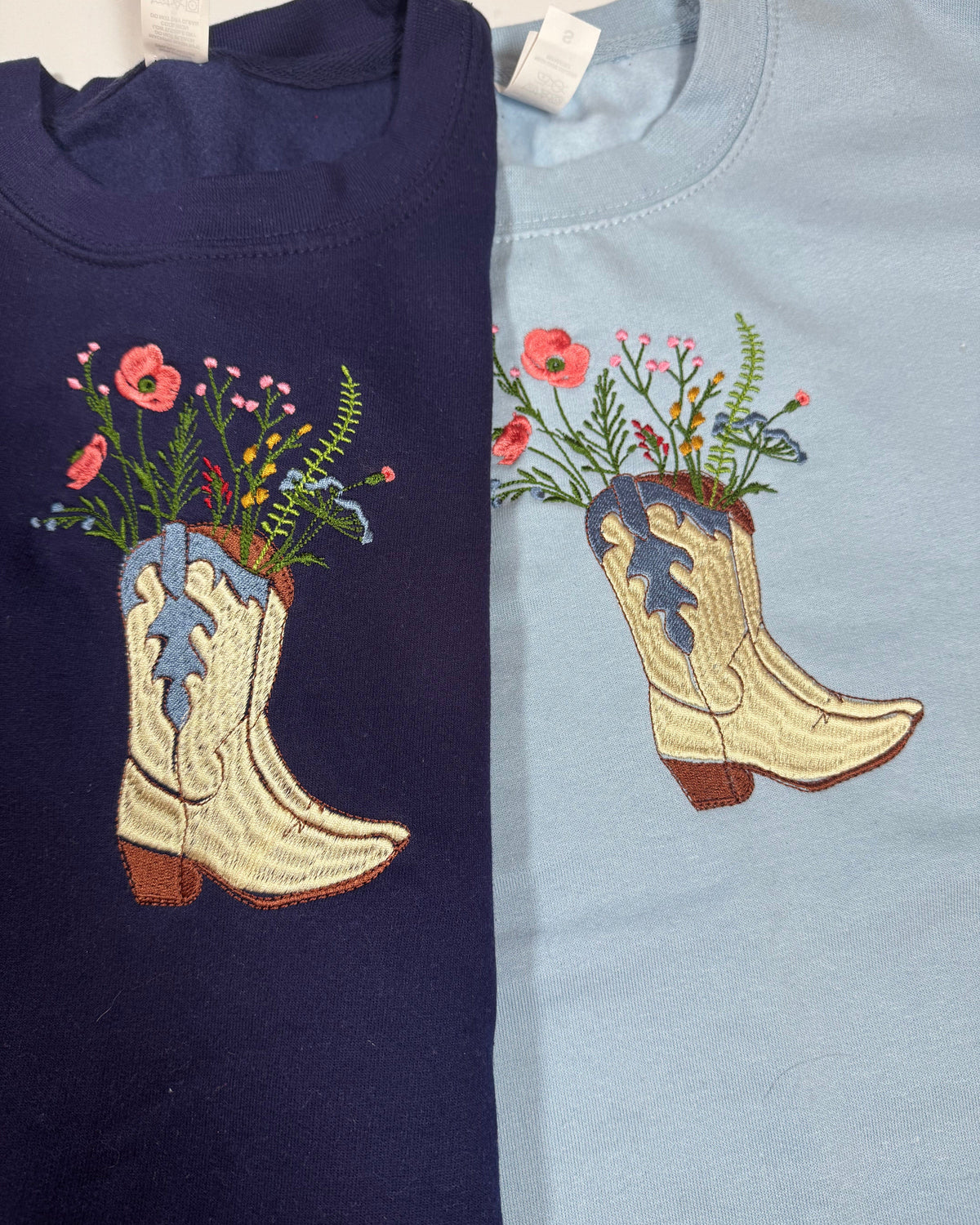 Cowboy Floral Embroidered Sweatshirt