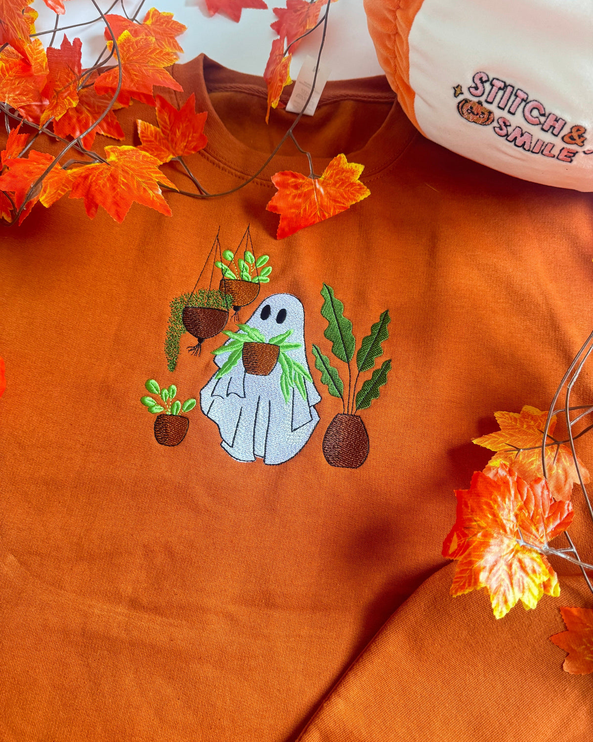 Ghosty Plant Lover Embroidered Sweatshirt