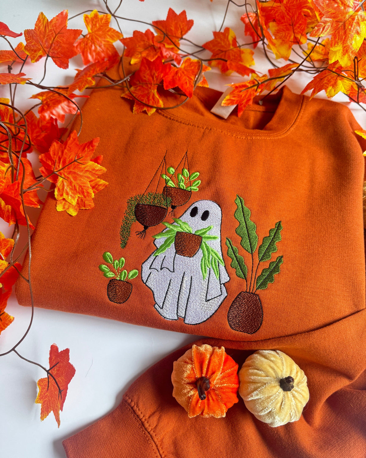 Ghosty Plant Lover Embroidered Sweatshirt