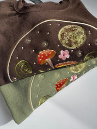 Magical Mushrooms & Moon Embroidered Sweatshirt