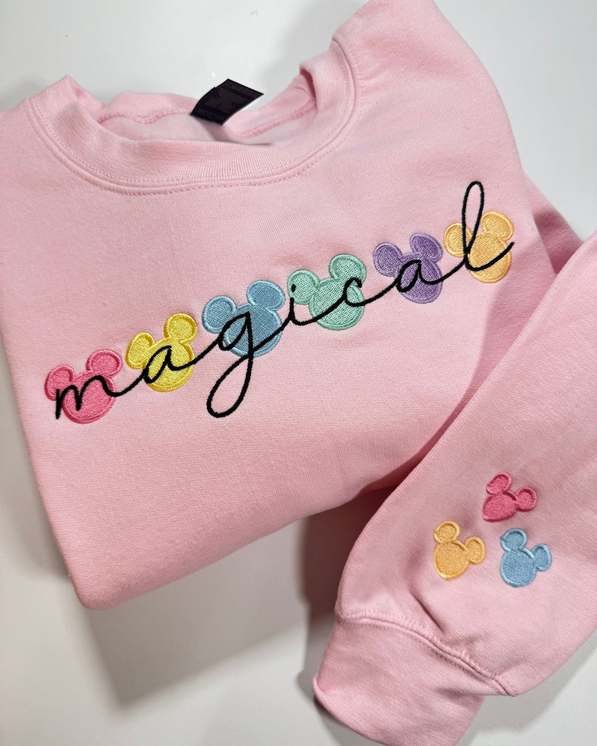 Magical Mickey Pastel Embroidered Sweatshirt