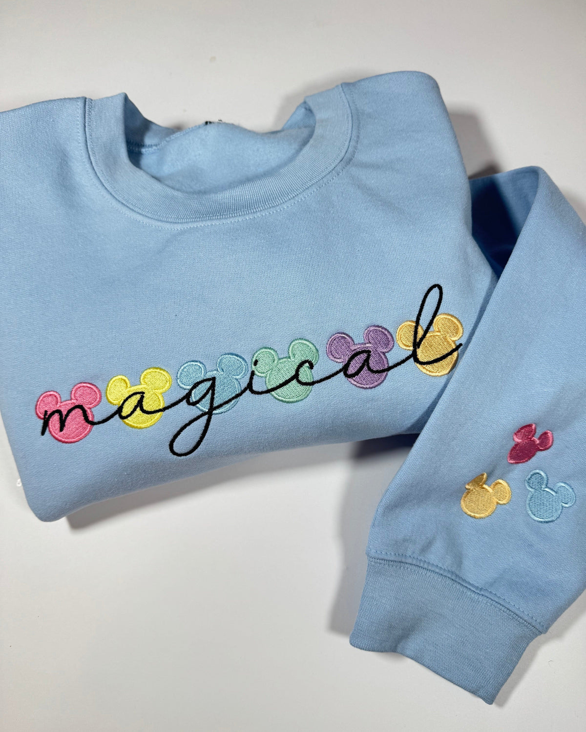 Magical Mickey Pastel Embroidered Sweatshirt