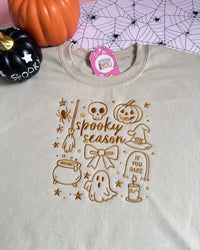 Spooky Season Icons Embroidered Sweatshirt