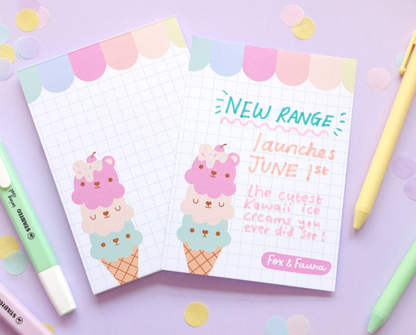 Ice Cream Dreams A6 Notepad