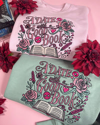 A Date with a Good Book Embroidered Sweatshirt