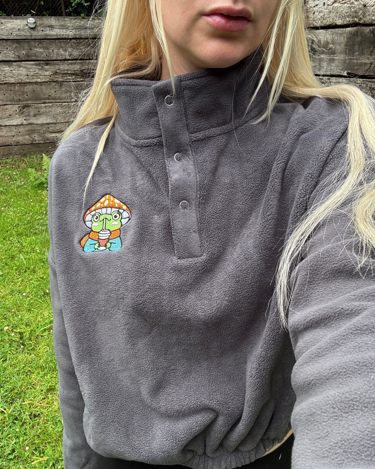 Autumn Frog Cropped Fleece