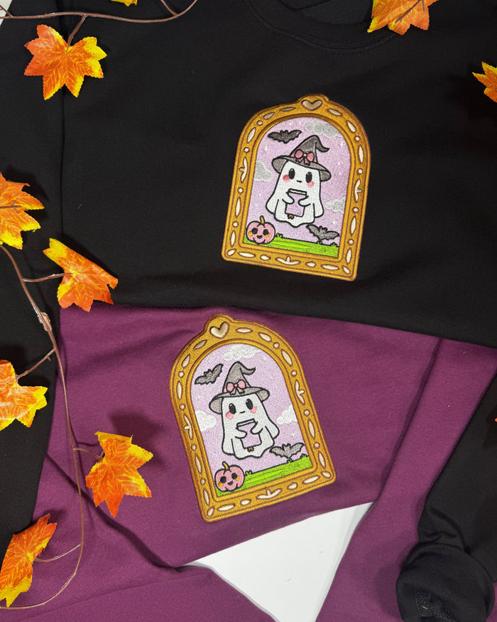 Bookish Ghost Embroidered Sweatshirt