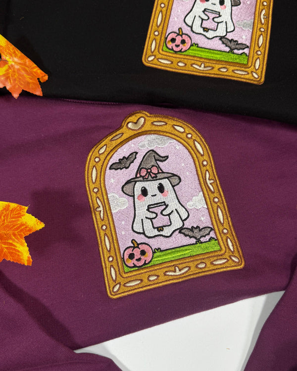 Bookish Ghost Embroidered Sweatshirt