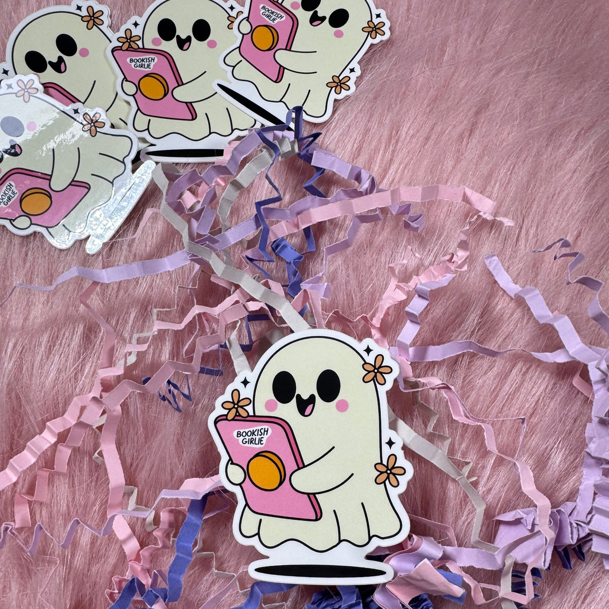 Bookish Girlie Ghost Sticker