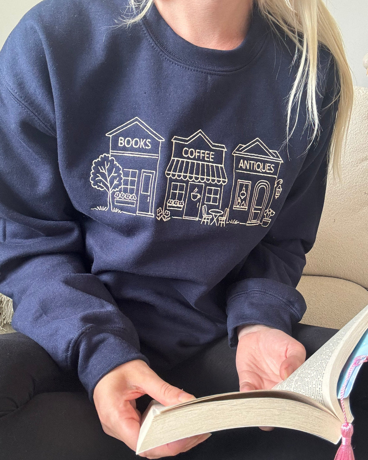 Books Coffee Antiques Sweatshirt