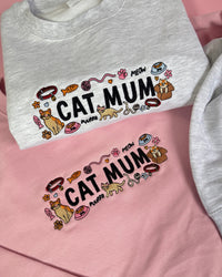 Cat Mum Embroidered Sweatshirt