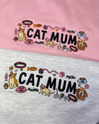 Cat Mum Embroidered Sweatshirt