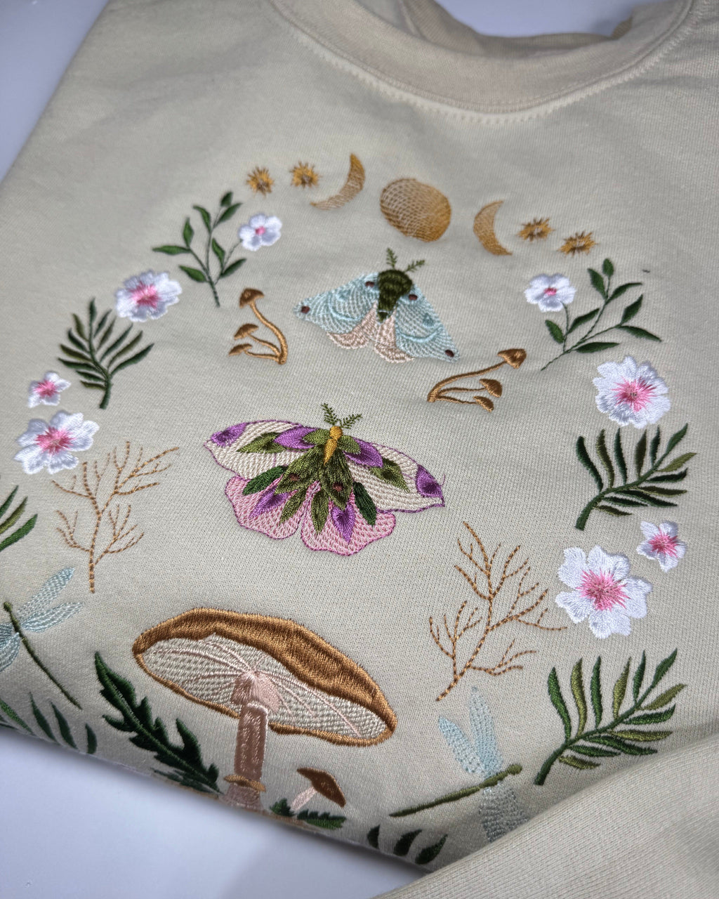 Cottagecore Butterflies Embroidered Sweatshirt