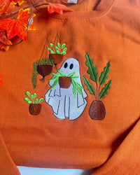 Ghosty Plant Lover Embroidered Sweatshirt