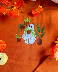 Ghosty Plant Lover Embroidered Sweatshirt