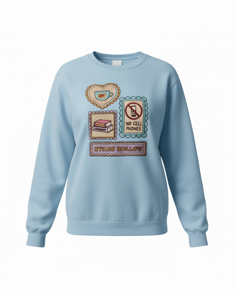Gilmore Girl Icons Embroidered Sweatshirt