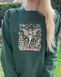 Gold Garden Fairy Embroidered Sweatshirt