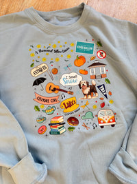 Blue Gilmore Girls Icons Sweatshirt - SAMPLE SALE