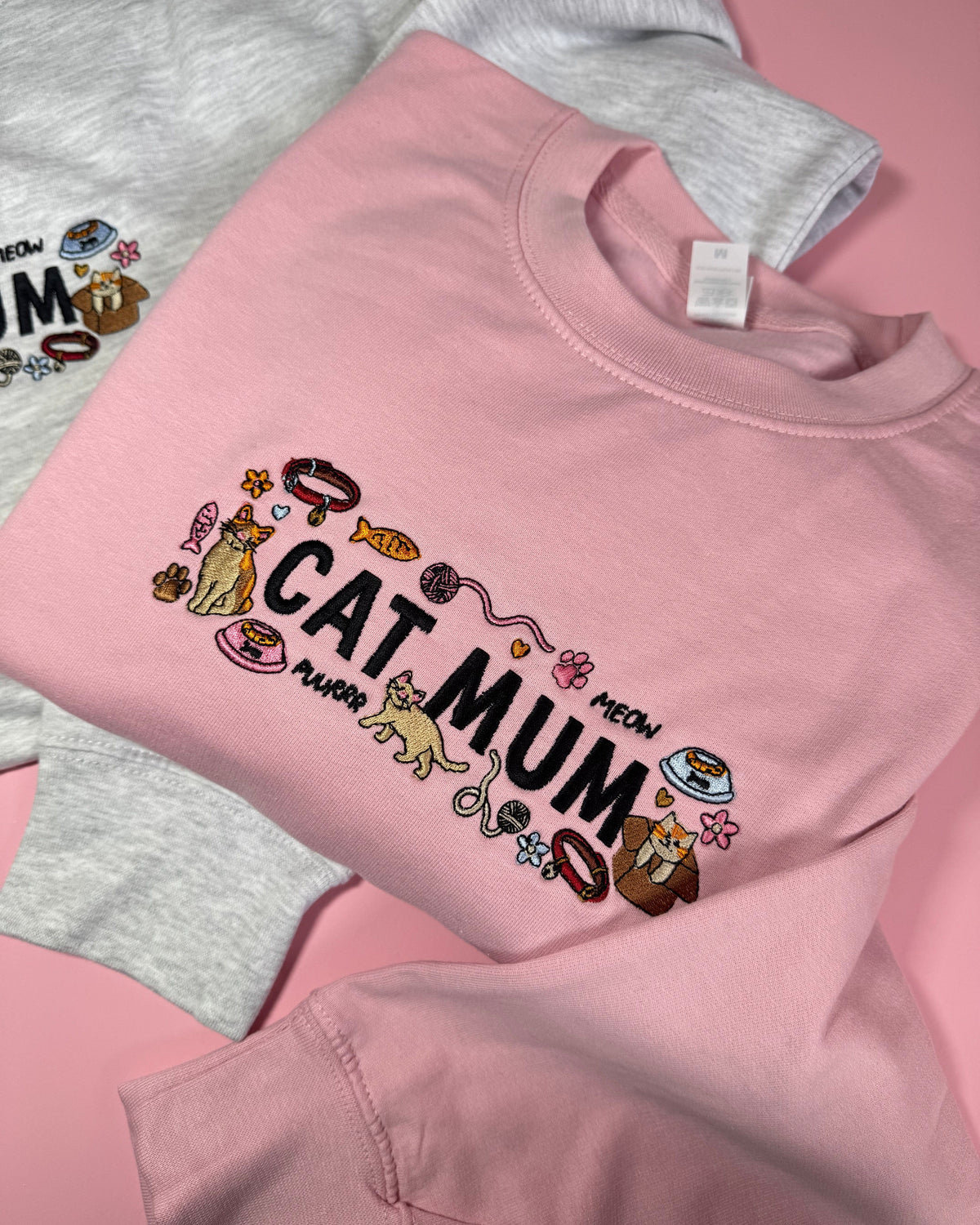 Cat Mum Embroidered Sweatshirt