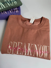 SWIFTIE Speak Now Blush Sweater - SAMPLE SALE