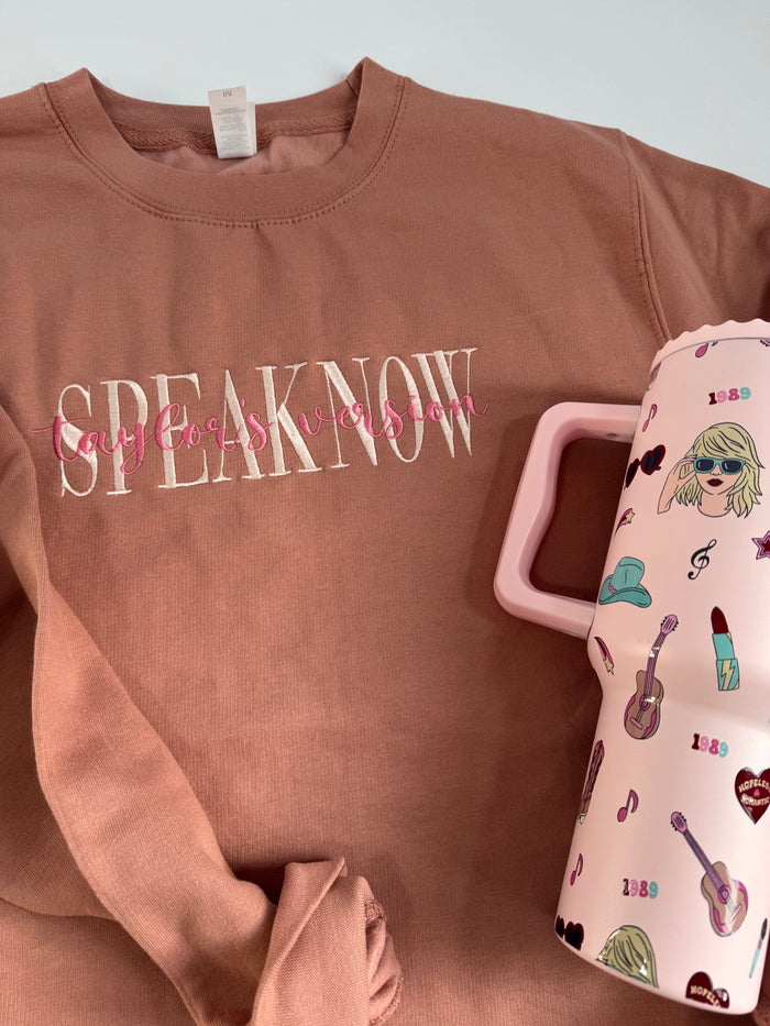 SWIFTIE Speak Now Blush Sweater - SAMPLE SALE