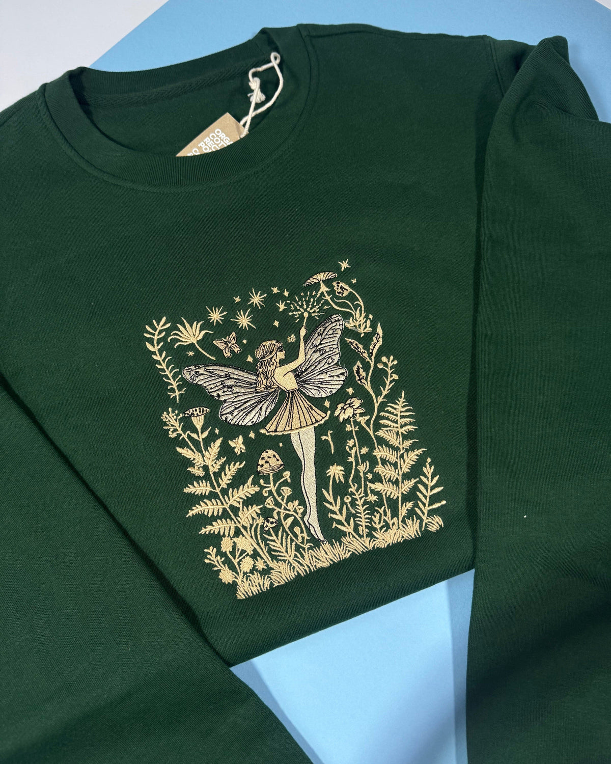 Gold Garden Fairy Embroidered Sweatshirt