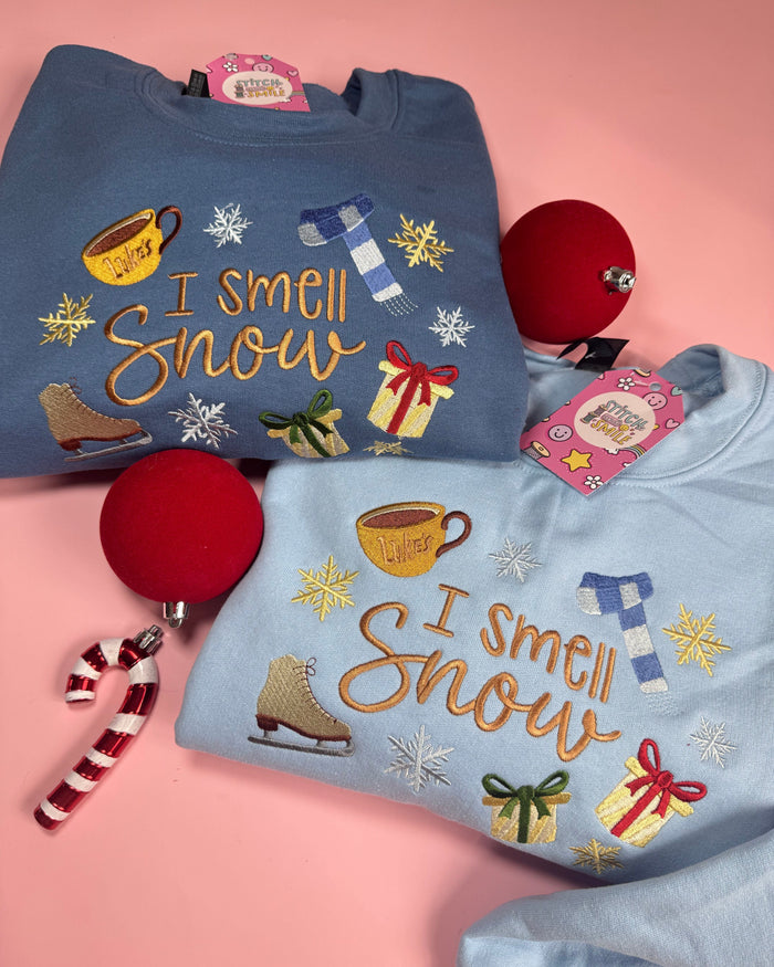 I Smell Snow Embroidered Sweatshirt