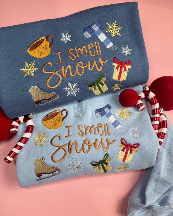 I Smell Snow Embroidered Sweatshirt