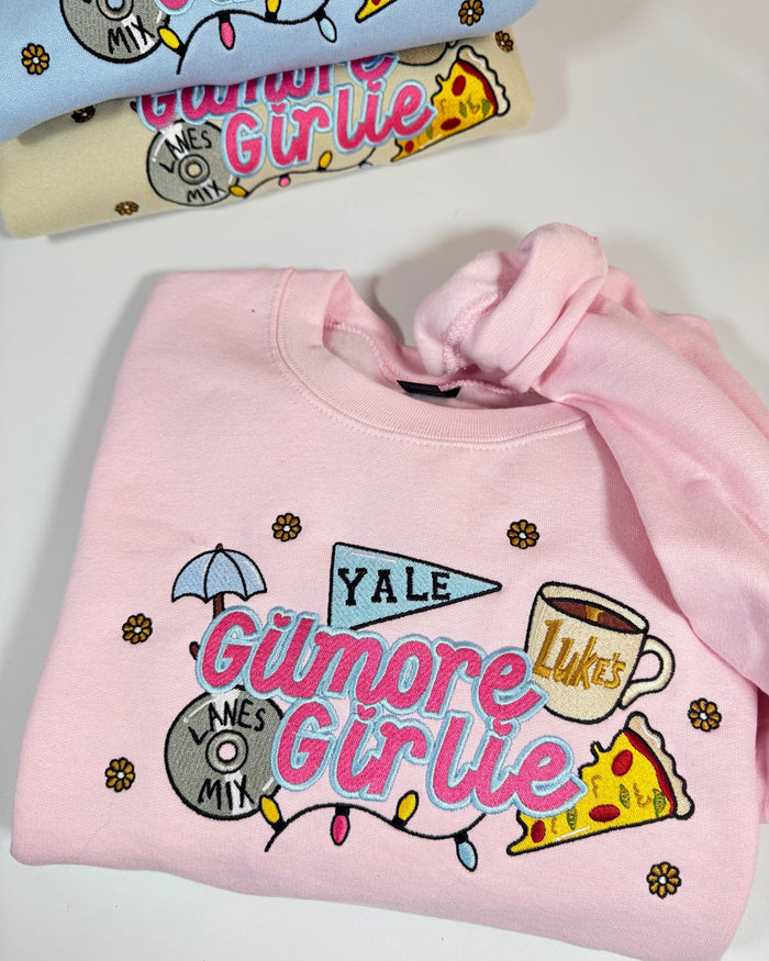 Just a Gilmore Girlie Embroidered Sweatshirt