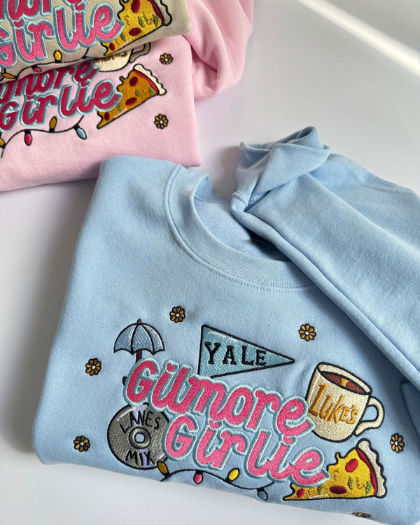 Just a Gilmore Girlie Embroidered Sweatshirt