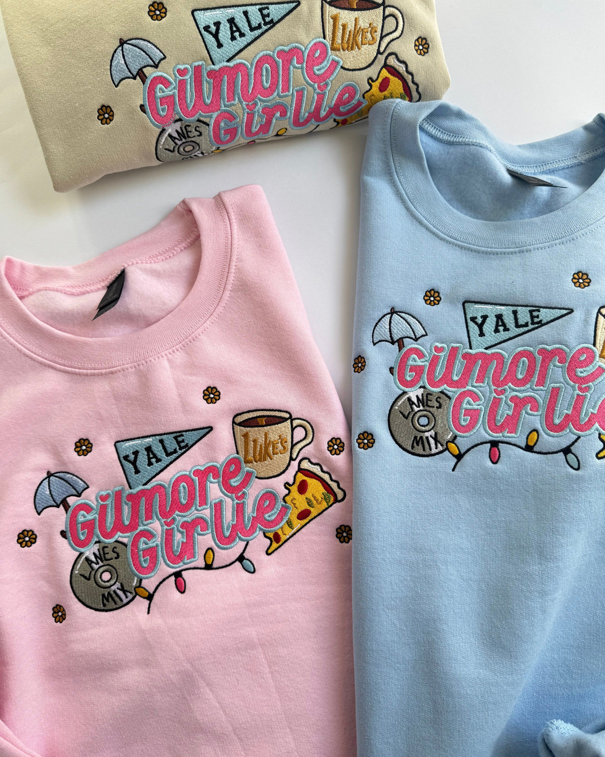 Just a Gilmore Girlie Embroidered Sweatshirt