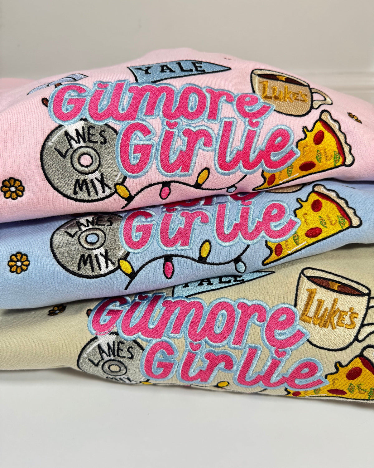 Just a Gilmore Girlie Embroidered Sweatshirt
