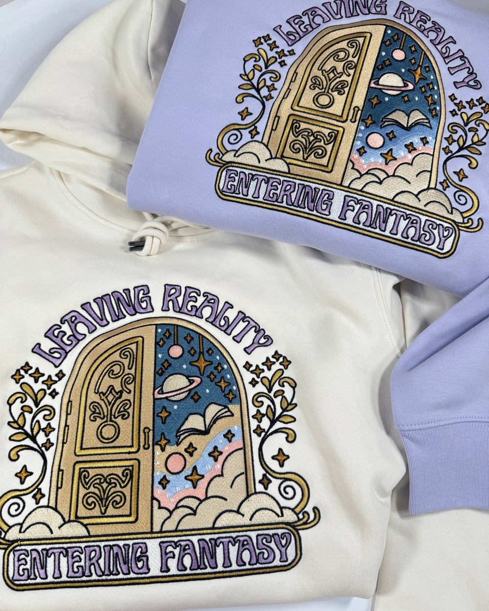 Leaving Reality, Entering Fantasy Premium Embroidered Sweatshirt