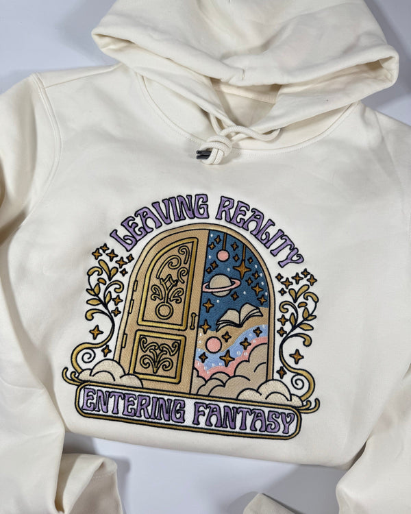 Leaving Reality, Entering Fantasy Premium Embroidered Sweatshirt