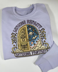 Leaving Reality, Entering Fantasy Premium Embroidered Sweatshirt