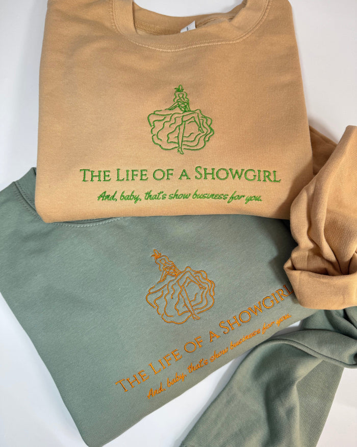 Life of a Showgirl Embroidered Sweatshirt