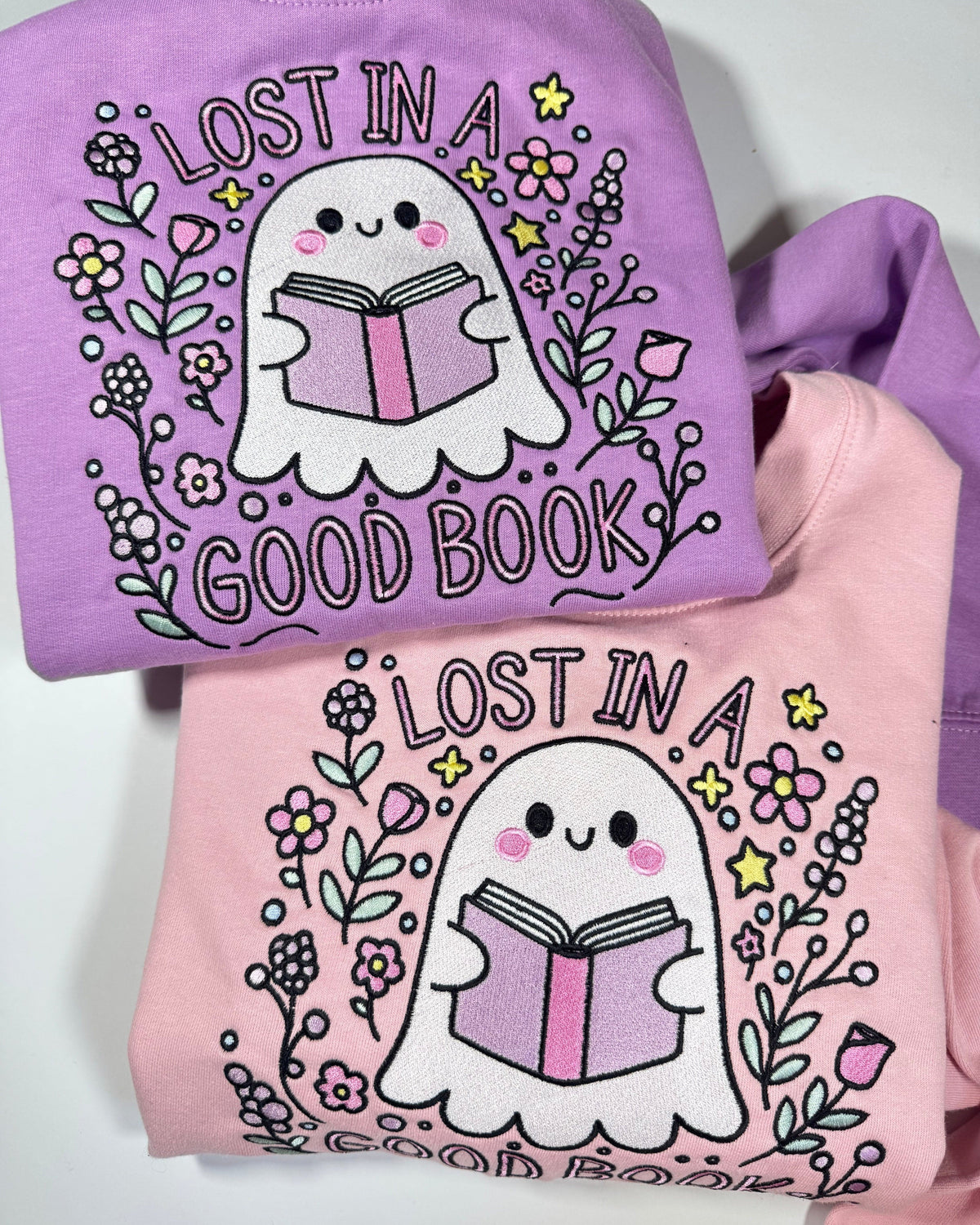 Lost in a Good Book Embroidered Sweatshirt