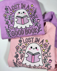 Lost in a Good Book Embroidered Sweatshirt