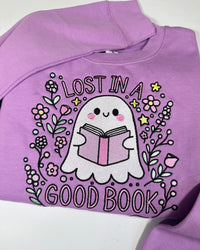Lost in a Good Book Embroidered Sweatshirt