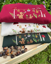 Magic Squirrel Party Embroidered Sweatshirt