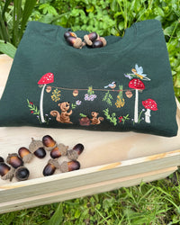 Magic Squirrel Party Embroidered Sweatshirt