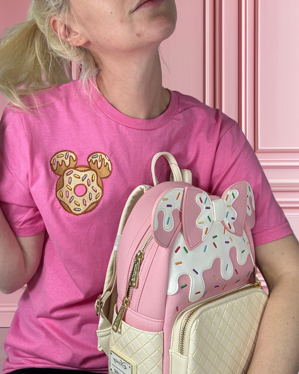 Mickey Donut Embroidered T-Shirt