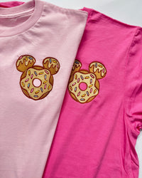 Mickey Donut Embroidered T-Shirt