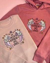 My Book Boyfriend has Wings Premium Embroidered Sweatshirt