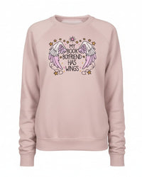My Book Boyfriend has Wings Premium Embroidered Sweatshirt