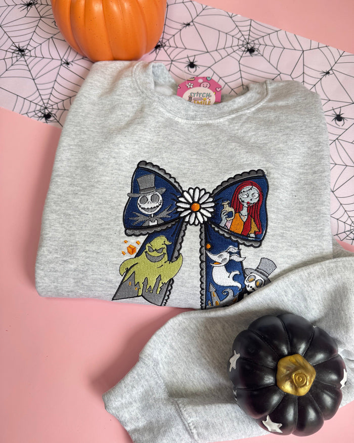Nightmare Before Christmas Bow Sweatshirt