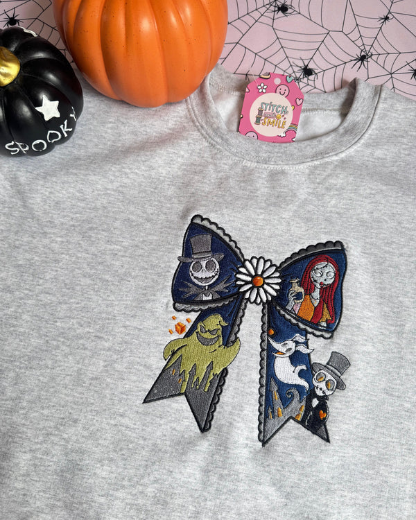 Nightmare Before Christmas Bow Sweatshirt