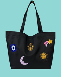 Personalised Black Tote Bag