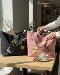 Personalised Black Tote Bag